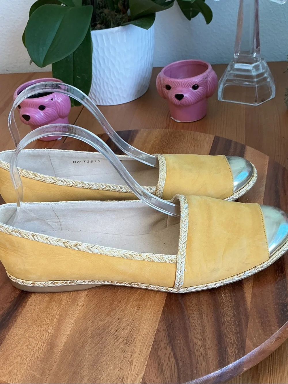 Stuart Weitzman Goldenrod Suede Tipadrille Espadrille Flats 9